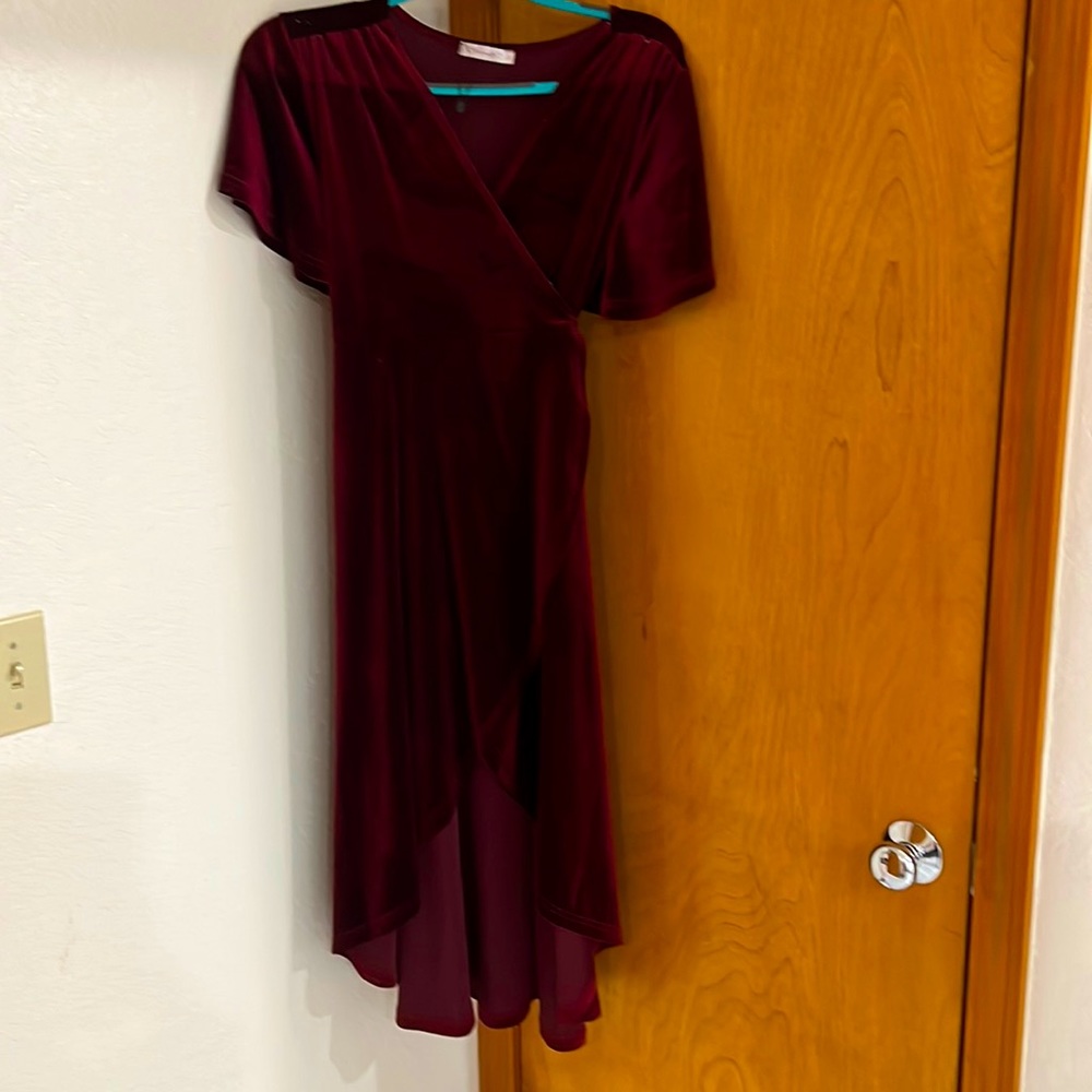 Velvet wrap dress